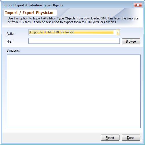 Dialog Export Attribution Types