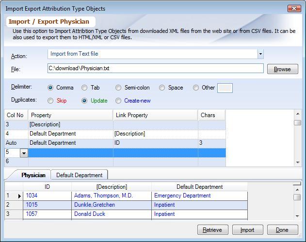 Dialog Import Attribution Types