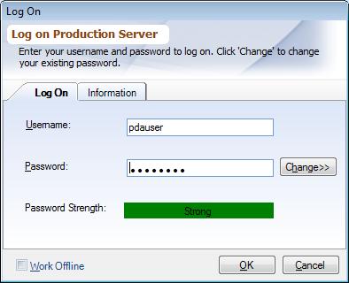 Dialog Log On