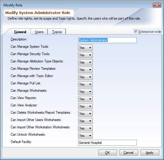 Dialog Manage Roles