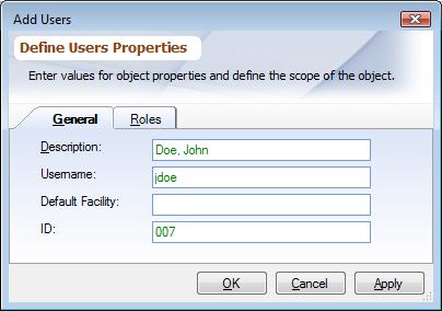 Dialog Manage Users
