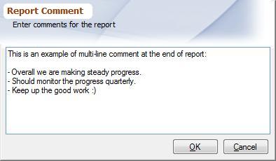 Report Comments