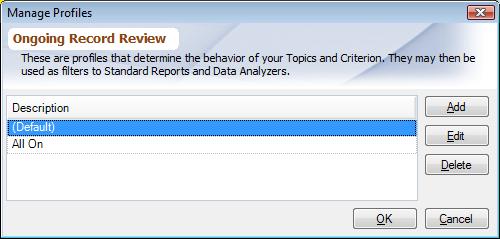 Dialog Manage Review Template Profiles