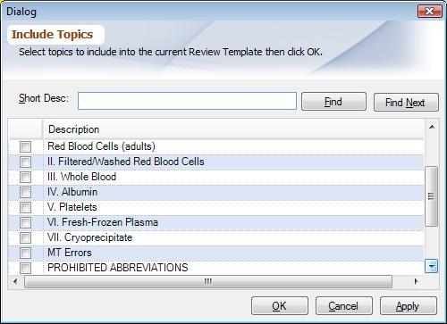 Include Topic