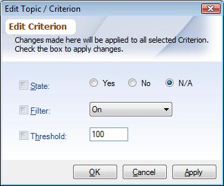 Multiple Selection Change Dialog