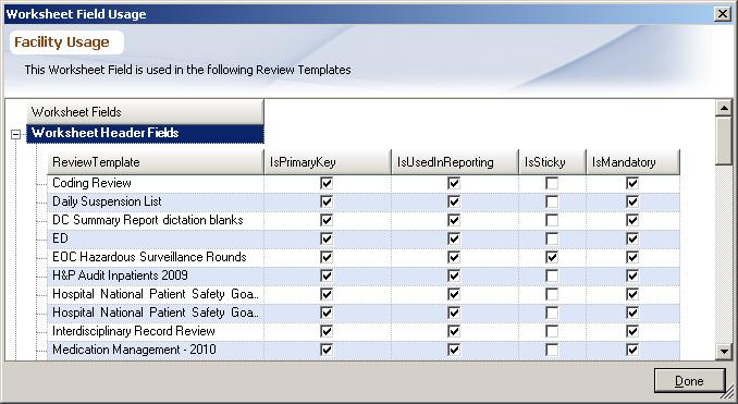 Dialog Field Usage